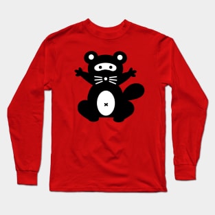 Black & White Ninja Raccoon / Tanuki Long Sleeve T-Shirt